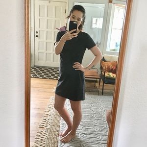 SOLD! Charcoal Grey Shift Dress with Pockets